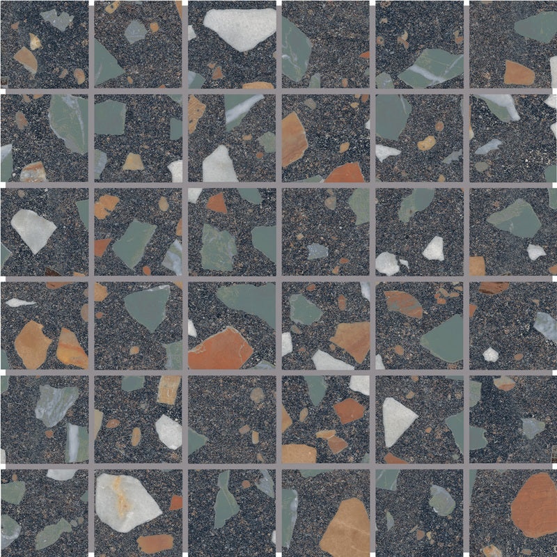 Curation Current Straight Joint Porcelain Mosaic - 2" X 2" Stacked - Matte