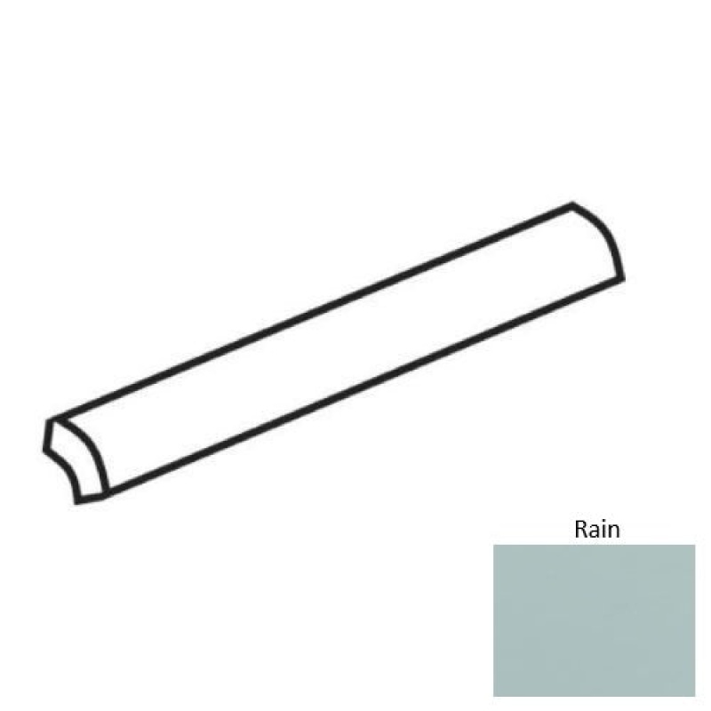 Color Complements Rain Ceramic Quarter Round Trim, 1" x 6", Matte