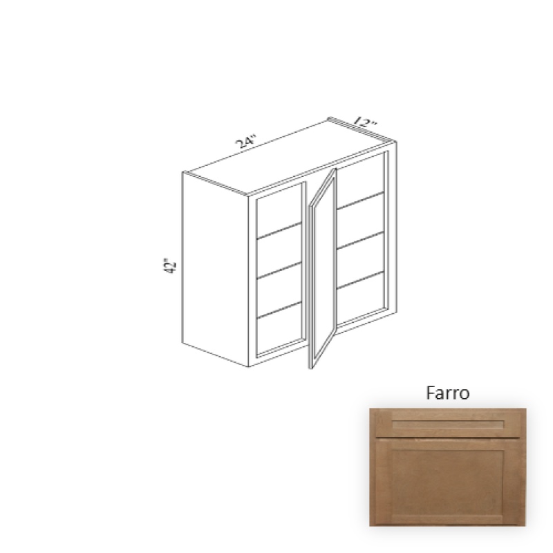 Wbc2442 Farro Wood Kitchen Corner Blind Base Cabinet - 24" X 42" X 12" (Assembly Required) - Farro