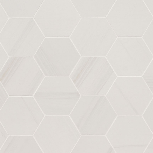 Eden Dolomite Porcelain Mosaic - 3" Hexagon - Matte