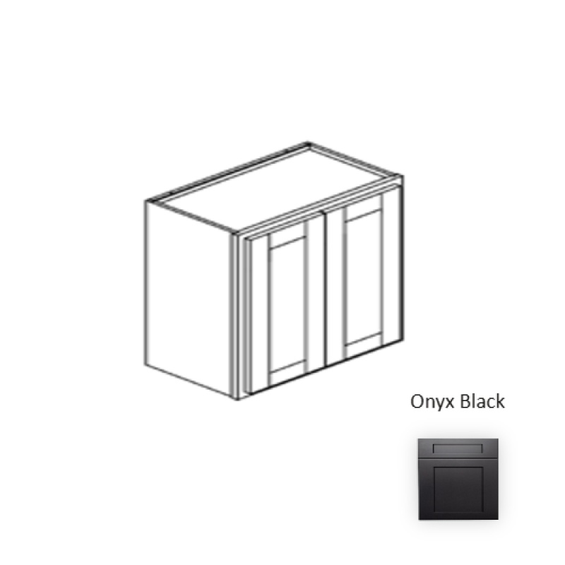 Framed Shaker Onyx Black Wall Cabinet