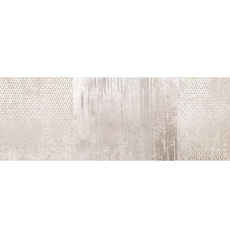 Aurora White Deco C Ceramic Tile - Matte - 12" X 40"