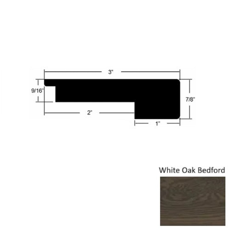 White Oak Bedford Square Stair Nose Trim