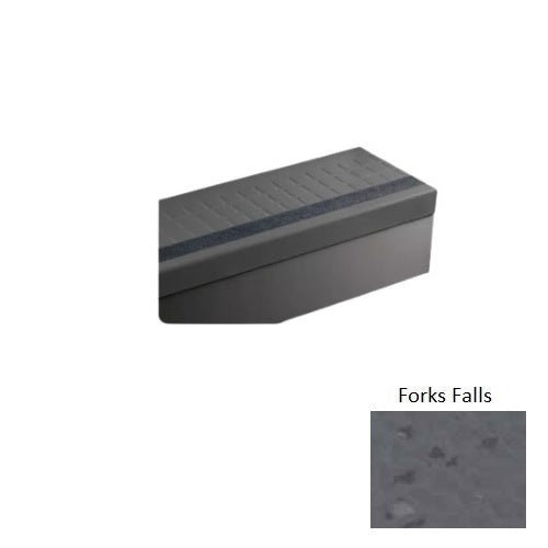 Raised Square Rubber Stair Tread with Grey Grit Tape