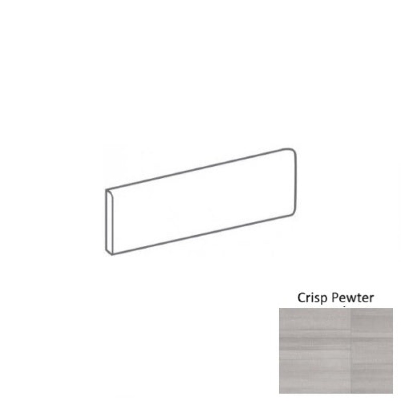 Reverova Arch Crisp Pewter Porcelain Bullnose Trim