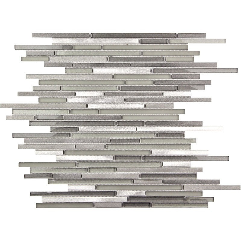Cascades Haze Glass & Metal Mosaic - Linear - Glossy & Matte