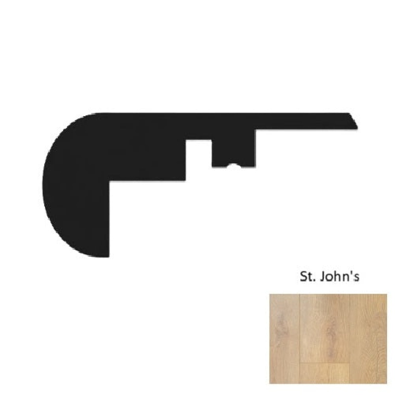 Paradise St. John's Laminate Wood Moulding / Trim - 94" Overlap Stair Nose - Wire Brushed