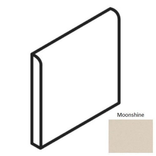 Keystones Unglazed Mosaic Moonshine Porcelain Floor & Wall Trim - 1" X 1" Bullnose - Matte