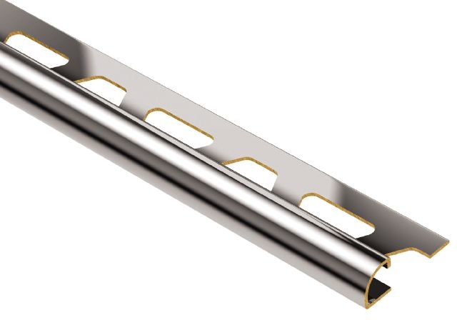 Rondec Bullnose Metal Tile Edging Trim - Chrome Plated Solid Brass