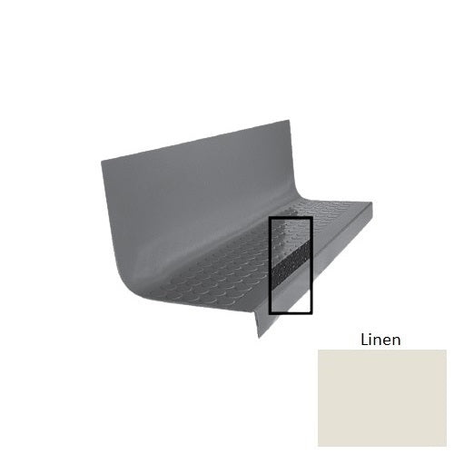 Flextones Linen Type 1776 With Flush Ribbed / Smooth Insert Distinct Designs Rubber - 20 1/2" X 72" Stair Tread - Rgt Radial Ii Raised Disc Design
