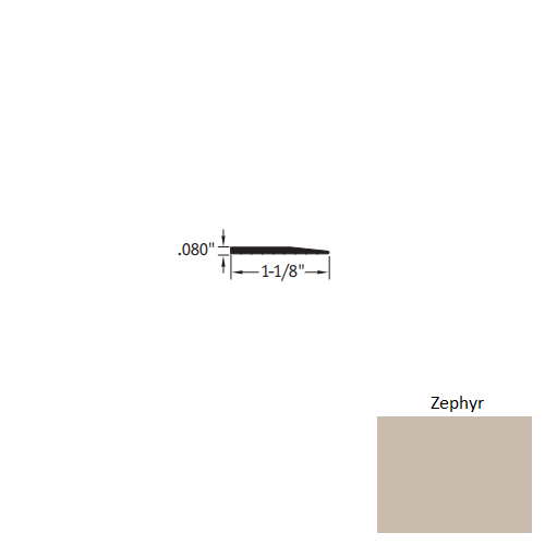 Johnsonite Zephyr Vinyl Moulding / Trim Reducer