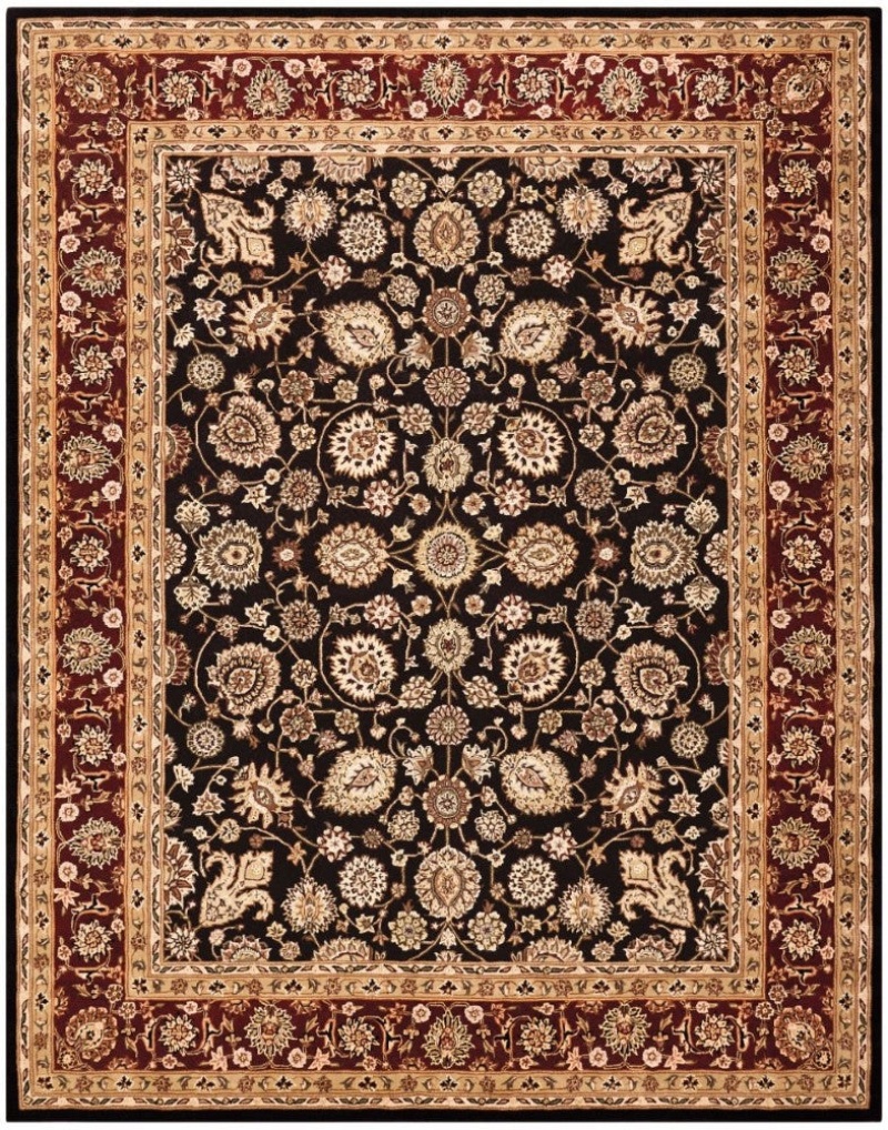 Nourison 2000 Black 2017 Wool Blend Traditional Area Rug - 10 Ft X 14 Ft - Black
