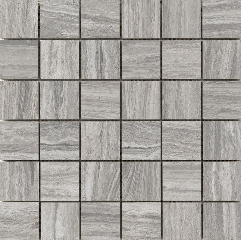 Terrane Gray Porcelain Mosaic - 2" X 2" - Matte