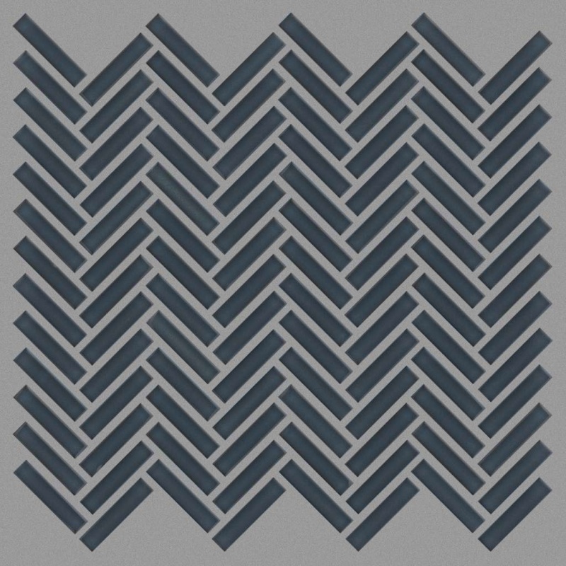 Ascendant Rainstorm Glass Mosaic - 2" X 4" Herringbone - Glossy