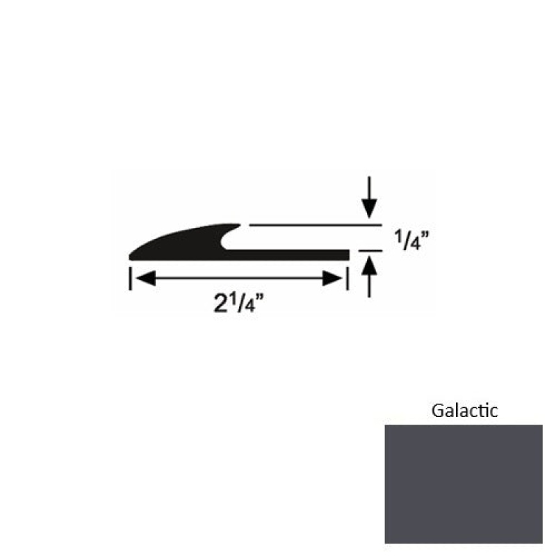 Solid 38 Galactic Rubber Glue Down Carpet Edge - 2 1/4" X 9 Ft (108") X 1/4"
