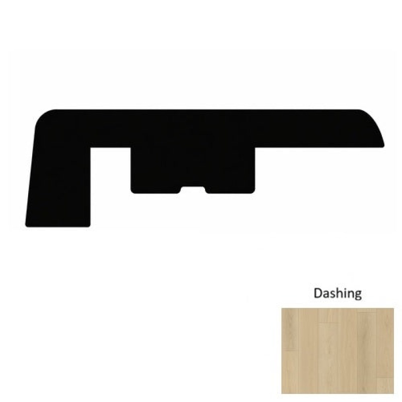 Paradise Dashing Laminate Wood Moulding / Trim - 94" End Cap - Wire Brushed