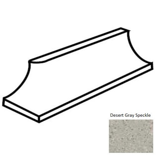 Keystones Unglazed Mosaic Desert Gray Speckle Porcelain Floor & Wall Trim - 1" X 2" Cove Base Outcorner - Matte