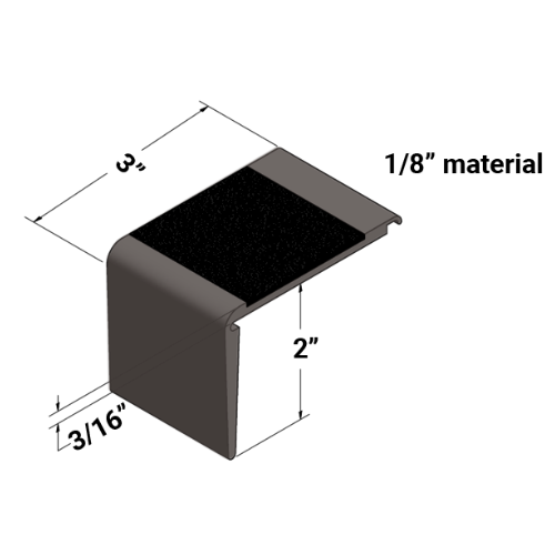 Johnsonite Fudge Vinyl Moulding / Trim Stair Nose