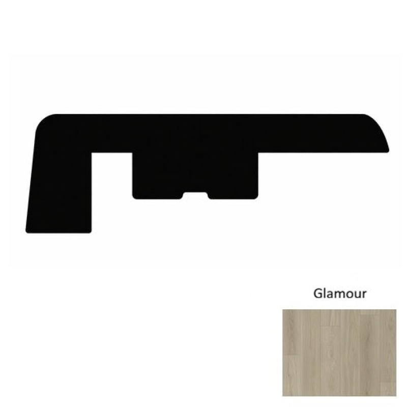 Paradise Glamour Laminate Wood Moulding / Trim - 94" End Cap - Wire Brushed