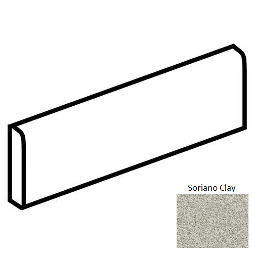 Modernist Soriano Clay Porcelain Bullnose Trim