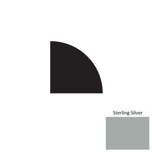 Sterling Silver Rubber Millwork Quarter Round Trim