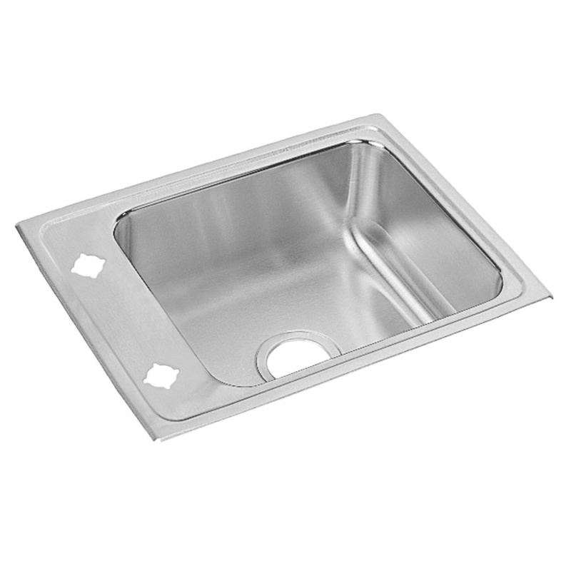 Lustertone Classic Stainless Steel Drop-In Single Bowl Kitchen Sink