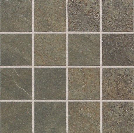 Continental Slate Brazilian Green Ceramic Mosaic - 3" x 3" Matte
