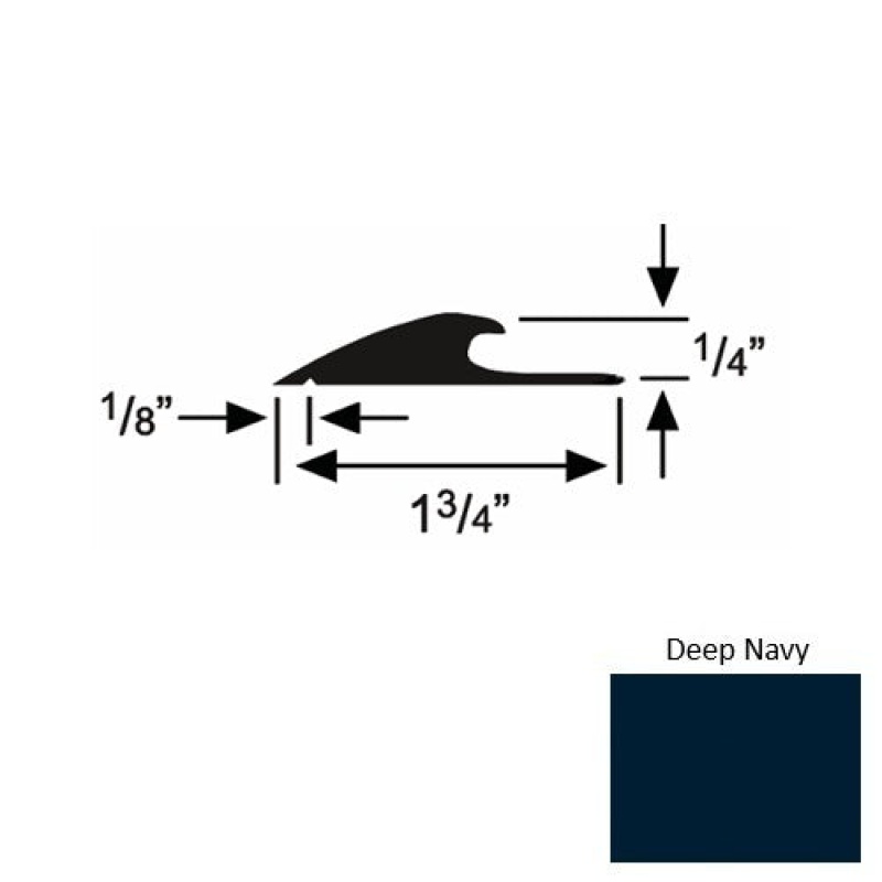 Solid 43 Deep Navy Rubber Custom Carpet Edging