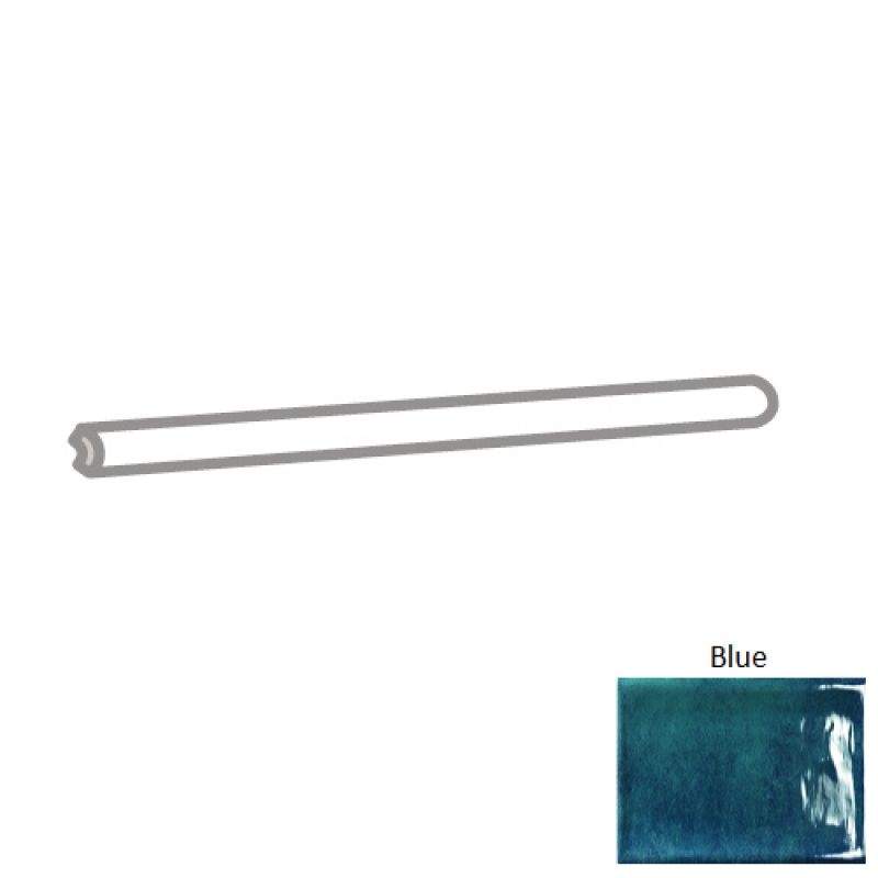 Raku Blue Ceramic Wall Trim - 1/2" X 12" Jolly - Glossy