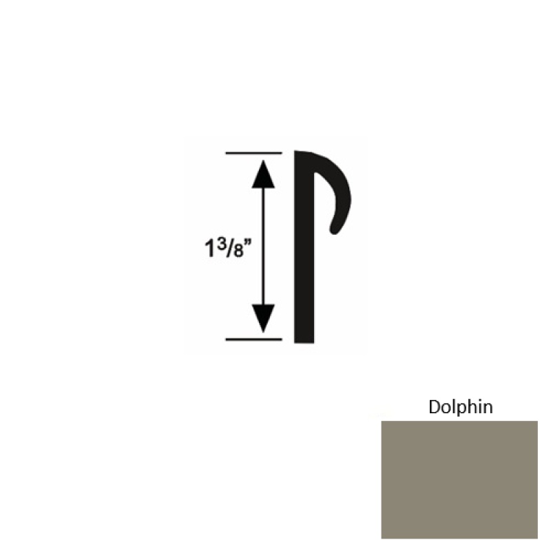 Solid 28 Dolphin Rubber Carpet Cove Cap Round - 3/16" X 9 Ft (108")