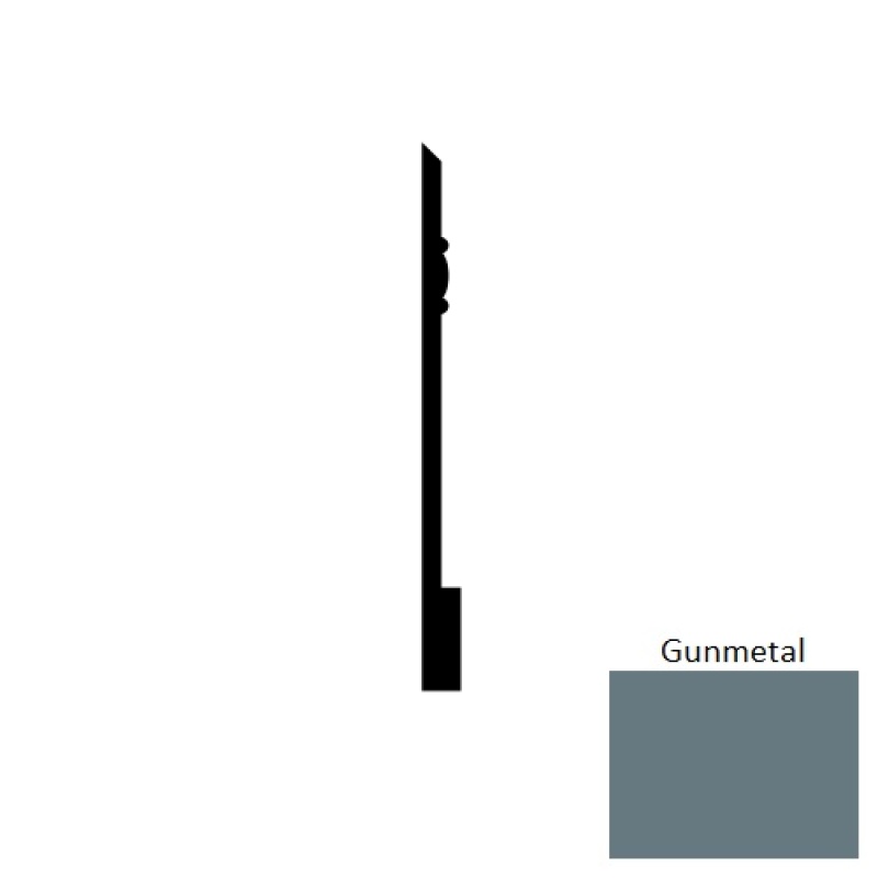Gunmetal Charmed Sch Rubber Wall Base