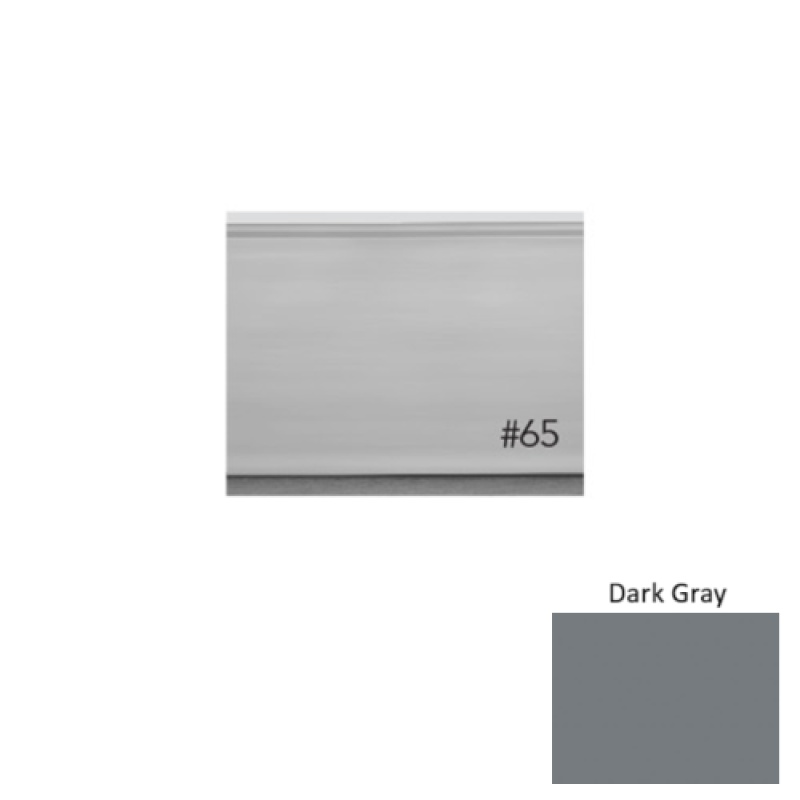 Pinnacle Plus #65 Vertical Dark Gray Rubber Wall Base - 4 5/8" X 8 Ft
