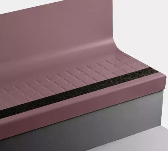 Raised Square Rubber Stair Tread with Riser