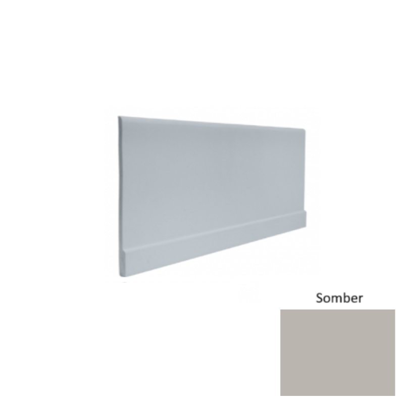 Contours #00 Simplicity Somber Rubber Profiled Wall Base - Satin - 4" X 8 Ft
