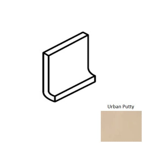 Color Wheel Classic Urban Putty Ceramic Wall Trim - 4 1/4" X 4 1/4" Flat Top Cove Base