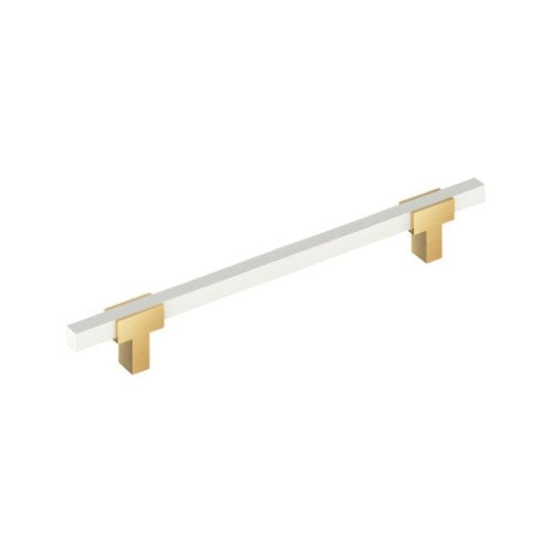 Urbanite Zinc & Aluminum Appliance Pull - Champagne Bronze / White