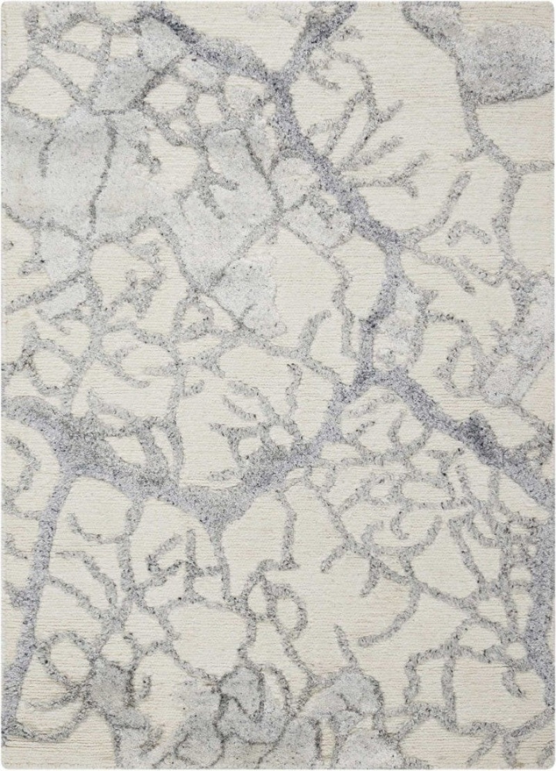 Divine Ivory Wool Blend Contemporary Area Rug, 9 Ft x 12 Ft