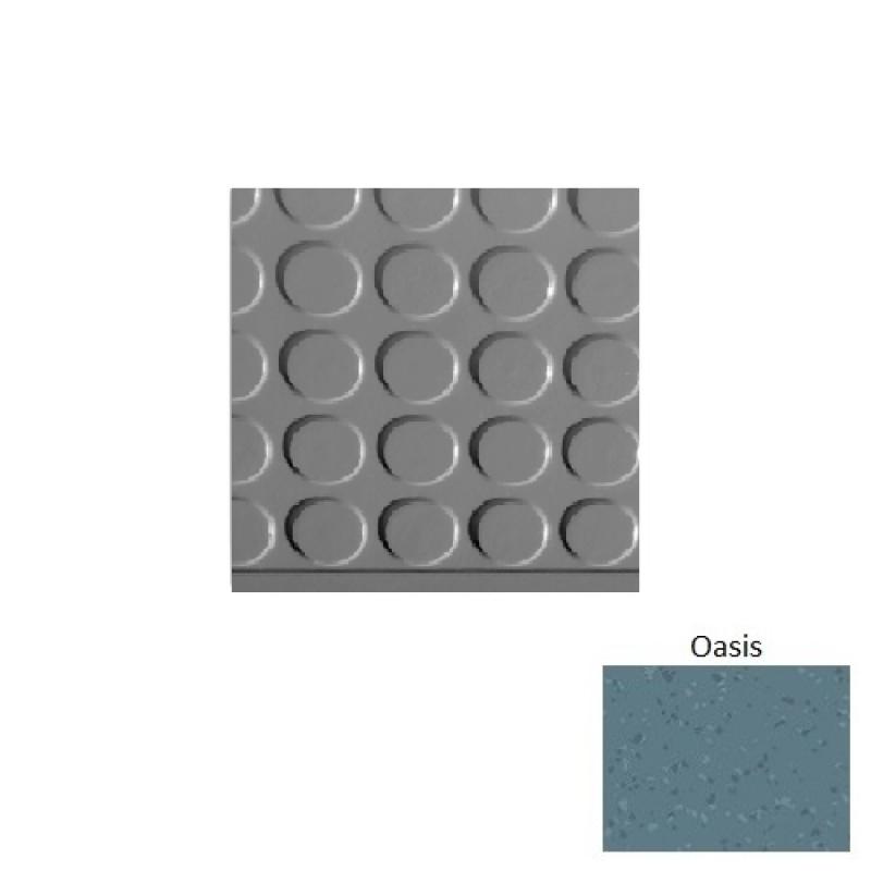 Symmetry 97 Oasis Vantage Raised Circular 15" Depth Rubber (Sq) Stair Tread - Textured