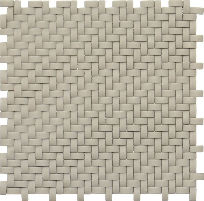 Verre Crepe Tisse Glass Mosaic - Basket Weave Matte