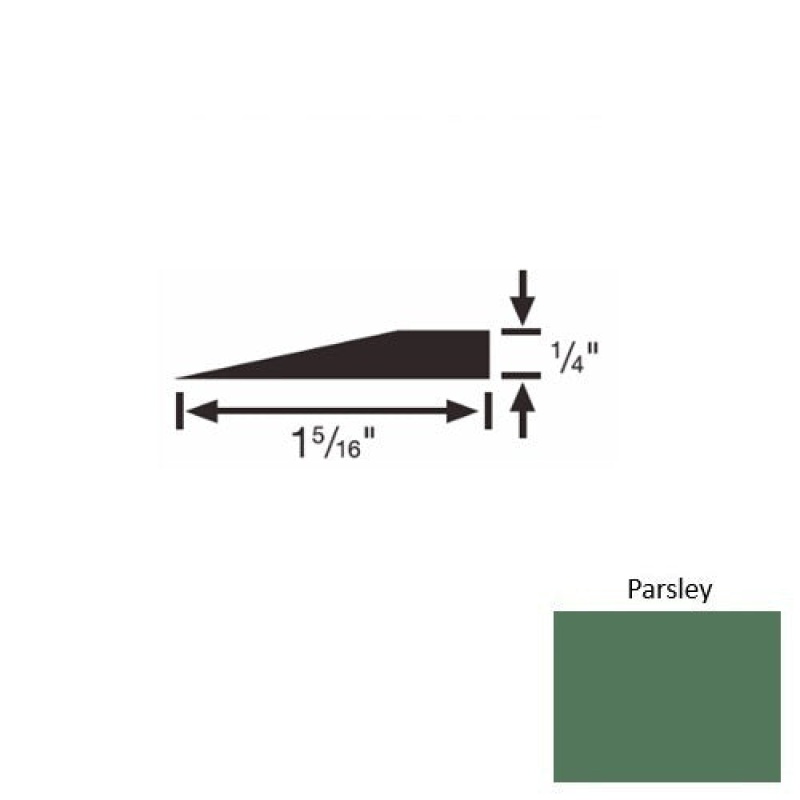Solid 24 Parsley Rubber Reducer Strip