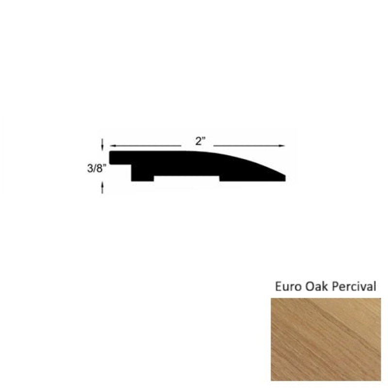 Avalon Euro Oak Percival Hardwood Moulding / Trim - 2" X 78" Reducer - Urethane