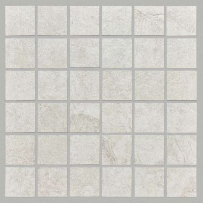 Crown White Porcelain Mosaic - 12.83" X 12.83" - Light Textured