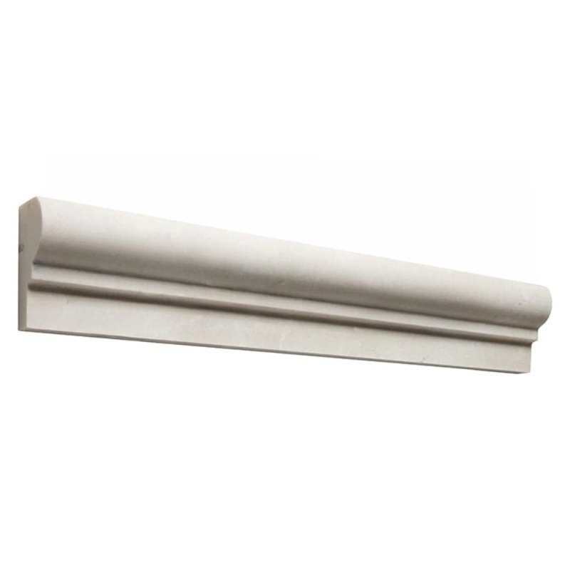 White Pearl Marble Liner - 2" X 12" F1 Chair Rail
