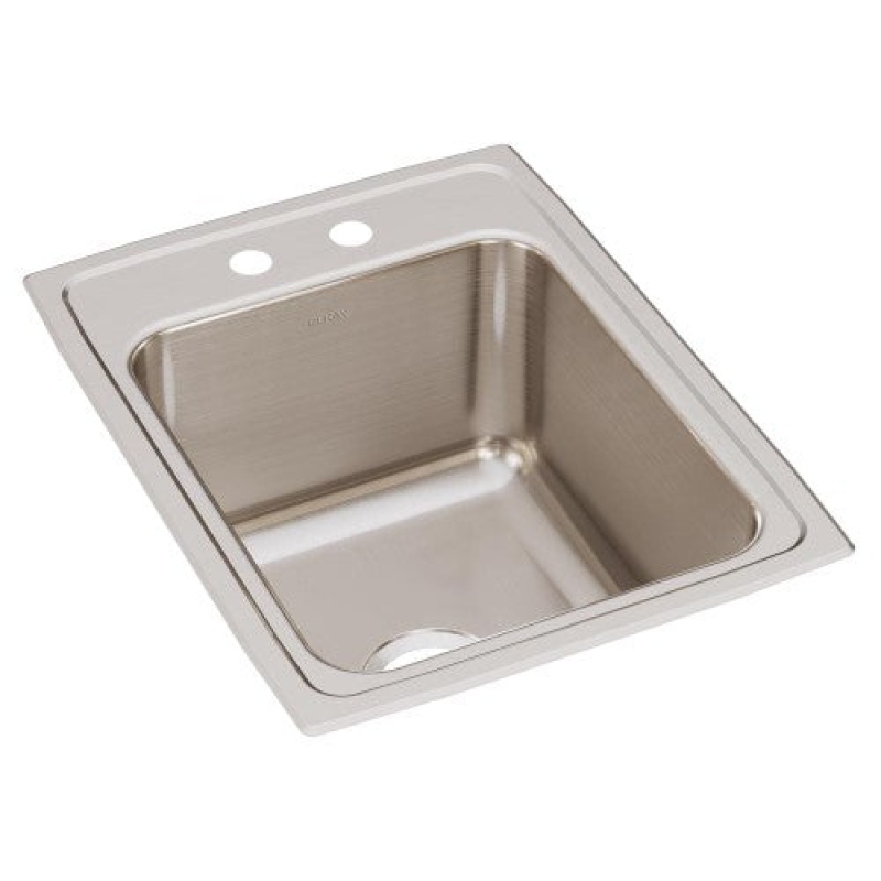 Dlr1722102 Dayton Stainless Steel Drop In Single Bowl Kitchen Sink - 17" X 22" X 10 1/8" With 2 Holes - Stainless Steel