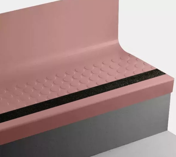 Johnsonite Spicy Chip Raised Round Rubber Stair Tread Trim