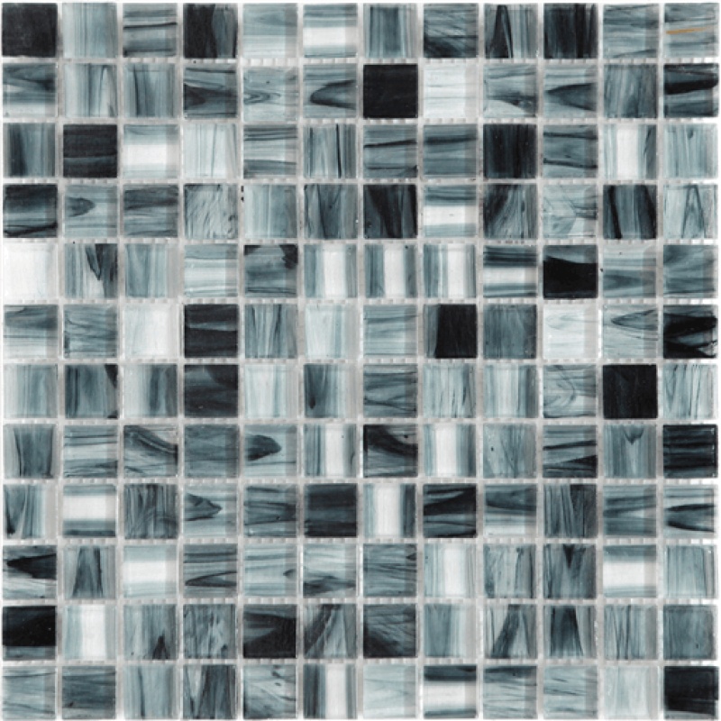 Tortuga Peacock Glass Mosaic - 1" x 1"