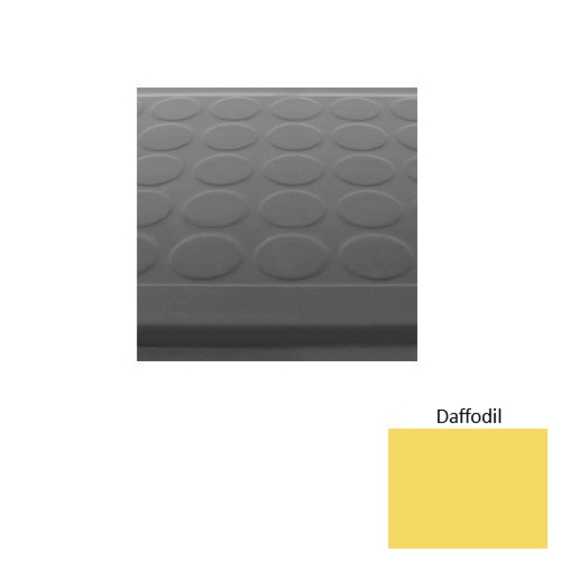 Solid 92 Daffodil Low Profile Raised Circular Rubber (Sq) Stair Tread With Dupont Kevlar - Textured