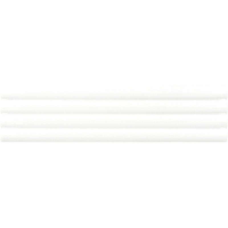 Ridge White Deco Ceramic Tile - Glossy - 1.97" x 7.87"