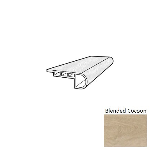 Coretec Plus HD Integrated Bevel Blended Cocoon Luxury Vinyl Flush Stair Nose