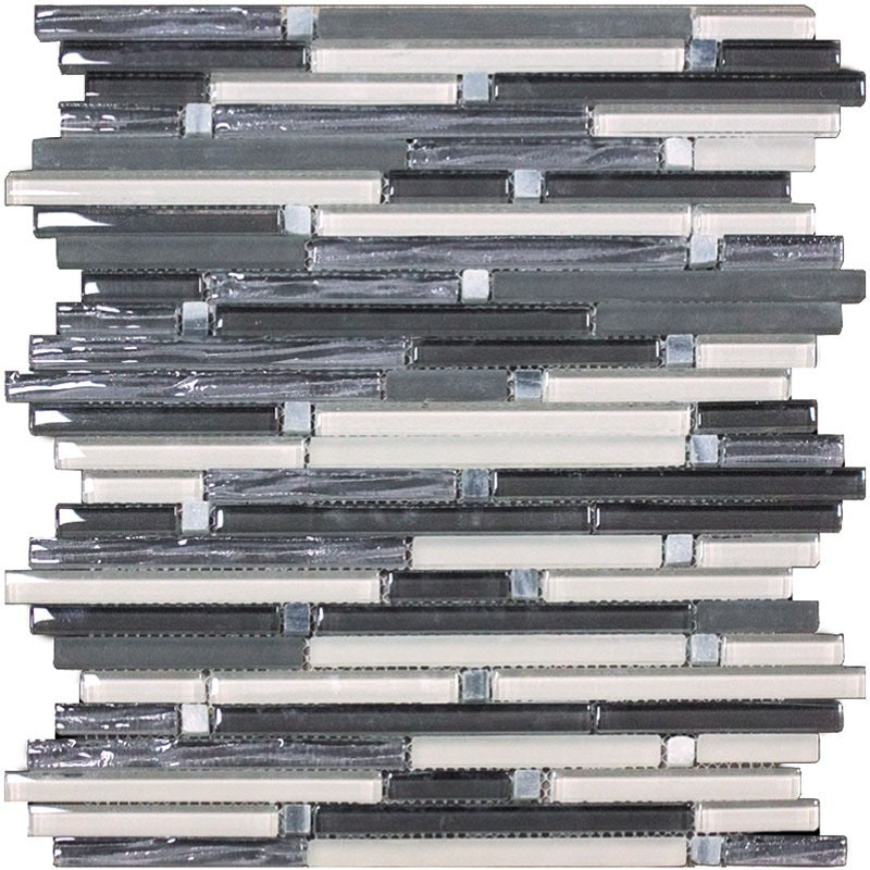 Cascades Grafitti Stone & Glass Mosaic - Linear - Glossy & Matte